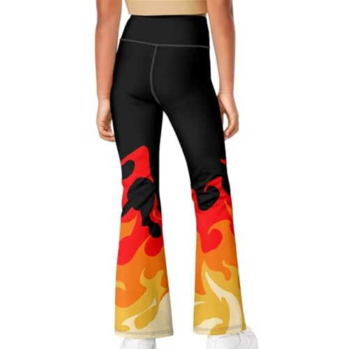 Image of Girls Flare Leggings 5-14T Cute Bell Bottoms for Girl Yoga Pants for Gym