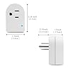 Single Surge Protector Plug, Grounded Outlet Wall Tap Adapter with Indicator Light, 1 Outlet,245J/125V, ETL, White, 3Pack
