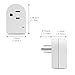 Single Surge Protector Outlet,Grounded Outlet Wall Tap Adapter with Indicator Light, 1 Outlet,245J/125V, ETL, White, 2Pack