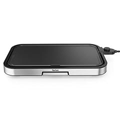 Tefal CB631D Giant Plancha Grill 12 personnes, Surface grillagée XXL Revêtement antiadhésif, Thermostat réglable, sans huile, cuisine saine, facile à nettoyer, 2300 W,Acier inoxydable