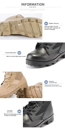 Vietnam Jungle All-Terrain Boots for Men Camo Tactical Military Army Combat Boot Lace-up High Top Non-Slip Thick Sole Casual Comfort Outdoor Walking Shoes Climbing Hiking Desert Training Motorcycle2