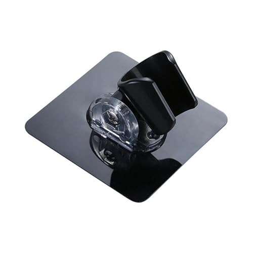 Soporte de ducha ajustable Schwarz con base fija y acabado negro mate