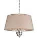 Craftmade Lighting 48094-PLN Deran Pendant 4 Light Ecru Linen Fabric, Polished Nickel Finish with Ecru Linen Fabric Shade
