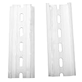 LQ Industrial 5PCS 100x35x7.5mm Silver Distribution Box Circuit Breaker Clip Rail DIN Rail Slotted Aluminium Mounting Rail for Hardware Component Mounting