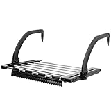 Étendoir à linge mural pliable : cet étendoir est fabriqué en acier inoxydable, un matériau très robuste et antirouille pour une utilisation