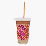 Dunkin Bumper Sticker Vinyl Decal 5'