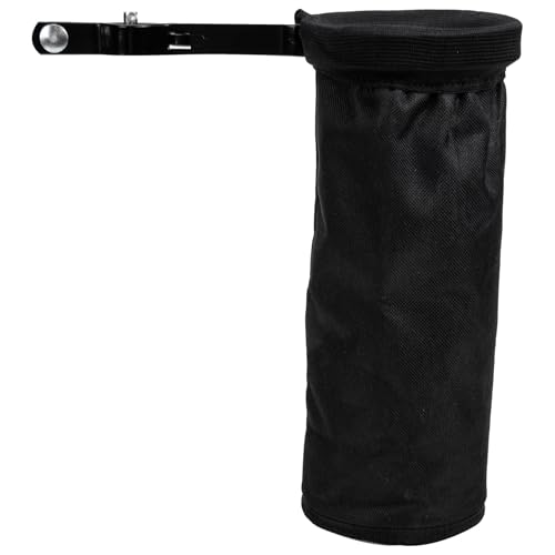 Generic Drumstick Holder Oxford Cloth Drumstick Storage Bucket with Single Screw Black for Drum Kit Percussion Stick Organizer