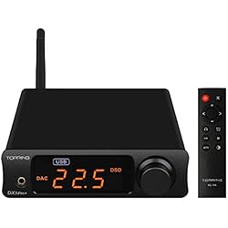 Topping DX3pro+ LDAC Headphone Amplifier - ES9038Q2M XU208 NFCA Bluetooth5.0 Audio Decoder USB/Opt/Coax DAC AMP Pre Amplifier with Remote Control (Black)