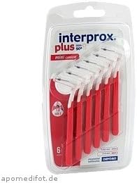 6X Interprox Plus Interdentalbürsten Rot Mini conical 6er Pack (6X 6er Pack)