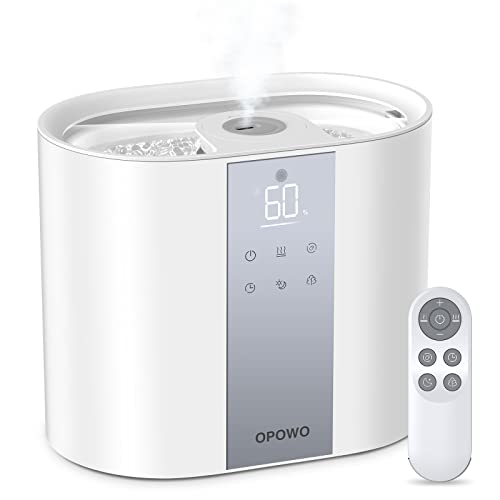 OPOWO Humidifiers for Bedroom, Cool Mist Humidifier for Baby and Plants, 5.5L Top Fill Air Humidifier for Large Room with Essential Oil Diffuser, Sleep Mode, Timer, Touch and Remote Control, Auto Off OPOWO Humidifiers for Bedroom, Cool Mist Humidifier for Baby and Plants, 5.5L Top Fill Air Humidifier for Large Room with Essential Oil Diffuser, Sleep Mode, Timer, Touch and Remote Control, Auto Off