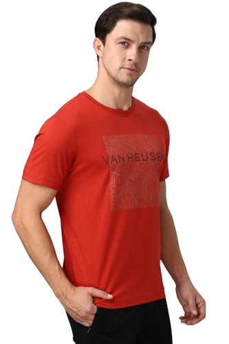 Image of Van Heusen Men's Athleisure Graphic T-Shirt - Comfortable Crew Neck| Soft Breathable Cotton Blend | Casual Wear Style | Summer Favorite | Style 60054
