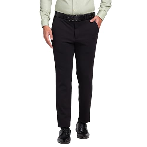 Image of Park Avenue Men's Mid Rise Print Pattern Active Fit Terelyne Rayon Blend Flat Front Regular Fit Formal Trouser
