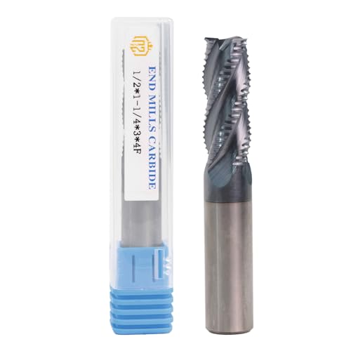 NZ 4 Flute 1/2" Carbide Roughing End Mill with AlTiN Coating