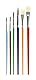 Stylex 35060 - Schul-Pinselset mit 6 Pinseln in unterschiedlichen Ausführungen und Größen, 2 Borstenpinsel und 4 Aquarellpinsel, für die Schule und Zuhause