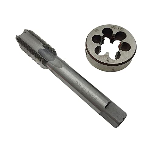 M20X2 Metric Tap Die Set RH Right Hand M20 x 2 Tap & Die Straight Fluted Machine Threading Tool, M20X2 Thread Tap and Die RH M20x2 Tap & Die