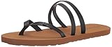 Volcom Easy Breezy Big Girls Thong Flip Sandals, Black, 5 Kid