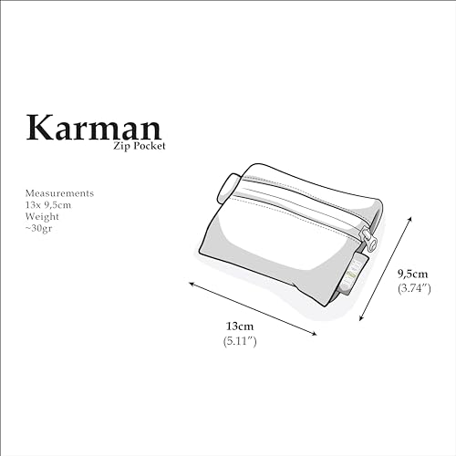 Karman Zipper Pouch - Lightweight, Flexible, Water and Abrasion Resistant Compact Zip Pouch Wallet for Women & Men, Multi-Purpose Holder for Cards, Cash, and Essentials3