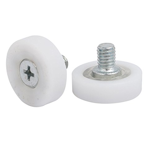 Aexit DR22C1L8 M6x8mm Material handling Thread 22mm Dia F Type Idler Bearing Pulley 2pcs Model:53as380qo214