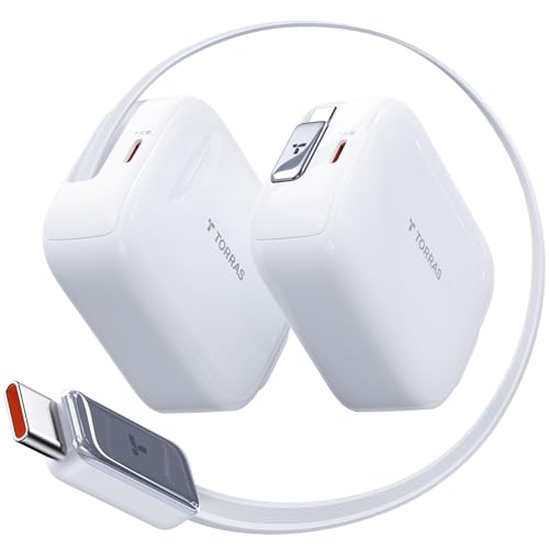 TORRAS FlexLine 67W iPhone 17 急速充電器 業界最長巻き取り式【100CM&無階段調節】type-c 2ポート ケーブル ー体型 GaNIII技術 折畳み式プラグ PD/QC3.0/PPS規格対応 iPad/Android/Switch/ノートPC など対応