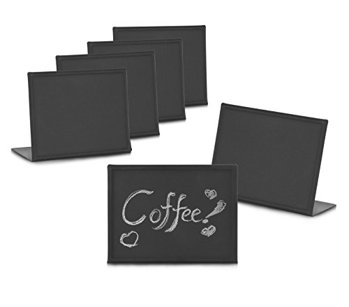 New Star Foodservice 28669 Metal Mini Chalkboards, 3-Inch by 4-Inch, Set of 6