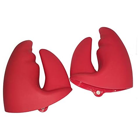 Silicone Oven Mitts Set of 2, Lobster Claws Potholders Heat Resistant Silicone Oven Glove for Instant Pot Kitchen Potholder or Baking Holder Kitchen Design Red Cover