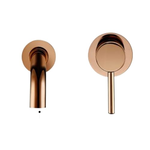 Mélangeur de lavabo mural en laiton débit fluide double commande - 2