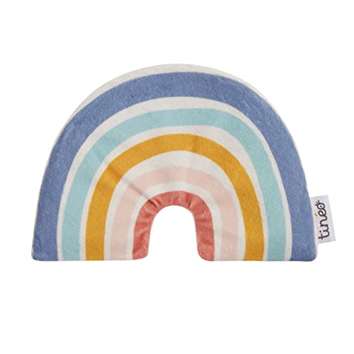 TINÉO - Bouillotte Arc En Ciel Relaxante - Graines De Lin - Bouillotte Pour Micro-Ondes - Thermothérapie Chaud Froid - Déhoussable - 25x17cm - Pour Toute La Famille