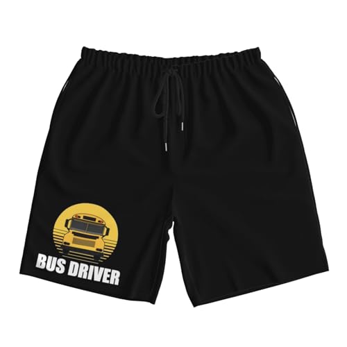 Bus Driver School Bus Men's Quick-Dry Board Shorts 7