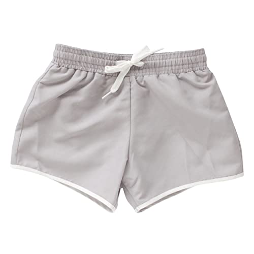 Sisterly Market Swim Shorts, Solid (Age, 3_Years, 4_Years, Gray)