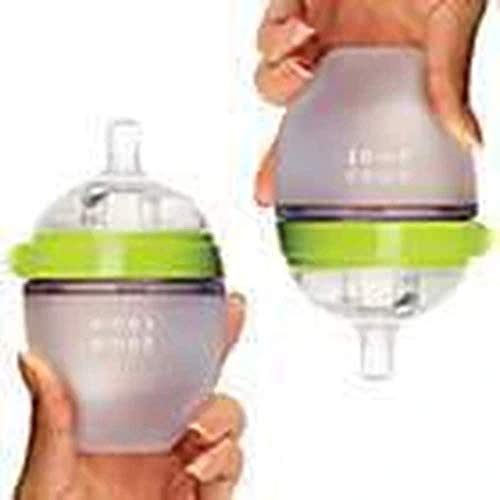Comotomo - Soft Hygienic Silicone Baby Bottle Twin Pack 0-3M Green - 5 Oz. #TOP1