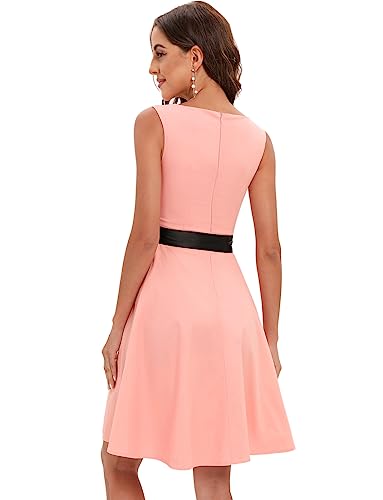 Image of Gardenwed Women's Vintage Dress Sleeveless Cocktail 1950s Dresses Retro Tea Party Swing