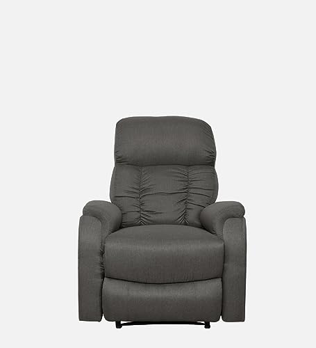 Image of Torque - Niccolo 1 Seater Fabric Manual Recliner | Recliner Sofa /Chair for Living Room, Bedroom, Office (Dark Grey) | 1 Year Warranty