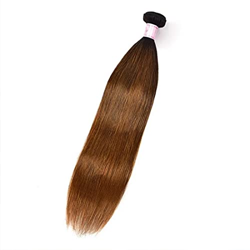 Beauty Forever Malaysian Straight Hair One Bundle #Fb30 Balayage Ombre Human Hair Weave, 24 Inch Straight Human Hair Bundle Virgin Hair Extensions #TOP7