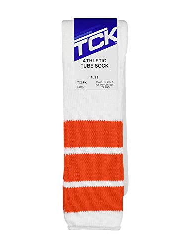 Image of TCK Retro Tube Socks with Stripes for Men & Women - 3 Stripe, 70's 80's Deadlift Socks