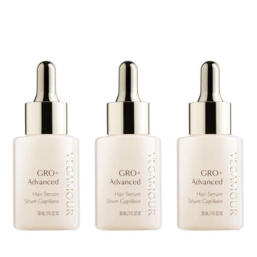 VEGAMOUR GRO+ Advanced Hair Serum for Improving Hair Density, Tonic Reduces Shedding and Promotes a Healthy Scalp, 3 pack
