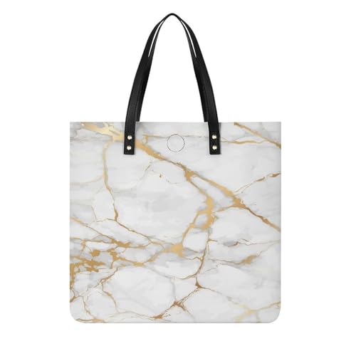 Sac à bandoulière marbre doré grand format : finie la surcharge en voyage