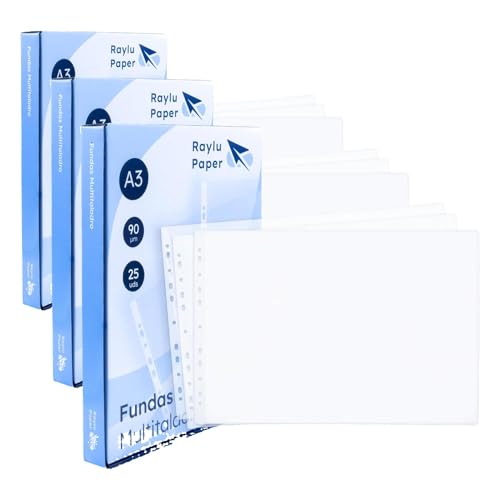 Fundas A3 de polipropileno reciclable con transparencia cristal de alta densidad