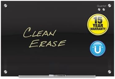Infinity Magnetic Glass Marker Board, 72" x 48", Black Surface