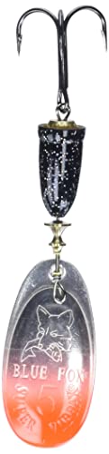 Blue Fox Classic Vibrax Spinner, 7/16-Ounce, Red Tipped/Silver Flake