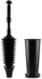 Master Plunger MP1600-TB 1.6 Gallon Low Flush Toilet Plunger with Funnel Nose Design. Tall Bucket included, Black