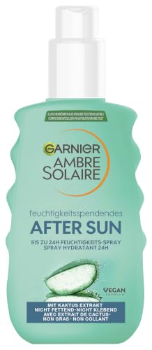 Garnier Ambre Solaire After Sun Spray für Gesicht & Körper Beruhigendes & erfrischendes Feuchtigkeitsspray Regenerierende Pflege gegen Rötungen & Spannungsgefühle Verlängert die Bräune - 150ml