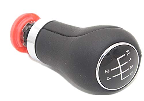 XMSM Pommeau de Levier pour Audi A3 8P 2003 2004 2005 2006 2007 2008 2009 2010 2011 2012 2013 5 Speed ​​Car Vitesse Bâton Level Bouton Cuir Maj leviers de Vitesse Cover