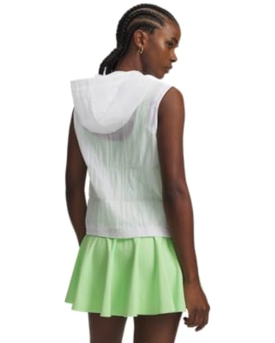 Chaleco Under Armour Rival Woven Ruched 0477 azul con acabado resistente 2