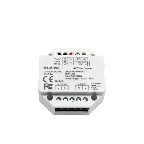 Variateur LED 220V S1-B(WZ) avec télécommande 2.4G pour ampoule monocolore