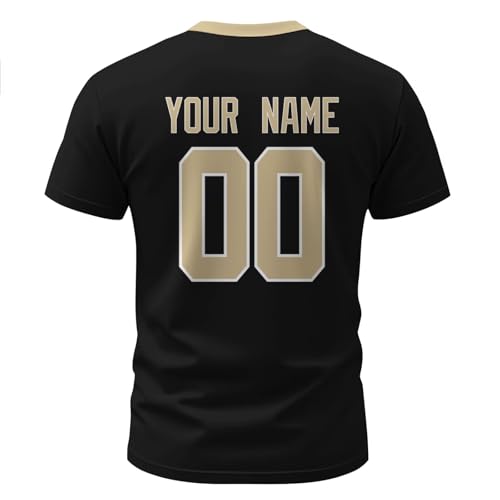 Image of ANTKING T-Shirt Custom Name Number Crewneck Short Sleeve for Men Youth Gifts