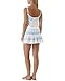 Melissa Odabash Womens Karen Short Dress, L White/Aqua