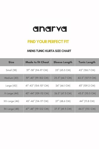 Image of Amazon Brand - Anarva Men's Pure Cotton Solid Kurta Pajama Set Round Neck Casual Yoga Dress