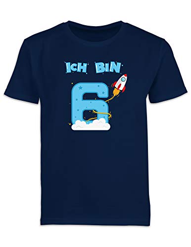 Shirtracer Ich bin Schon 6 Geburtstag Rakete Jungen T-Shirt...