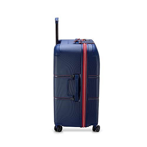 Image of DELSEY PARIS Chatelet Air 2.0 Hardside Luggage Trunk with Spinner Wheels, Navy, Checked-26 Inch Trunk