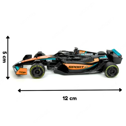 Image of 1:36 Scale Diecast F1 Racing Car with Pull Back Action, Metal Body Toy Model, Compatible with McLaren MCL38 2024 Design, Formula Racing Car for Kids & Collectors